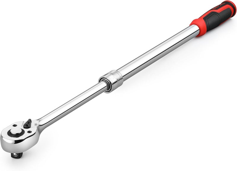 Max Power 1/2-Inch Drive Extendable Ratchet Wrench, 1/2 Inch Drive Ratchet Socket Wrench, Quick Release 72-Tooth Reversible Ratcheting Feature(16.1" - 22" Length) - Image 1